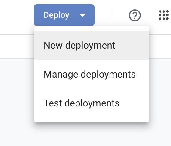 Deploy new deployment