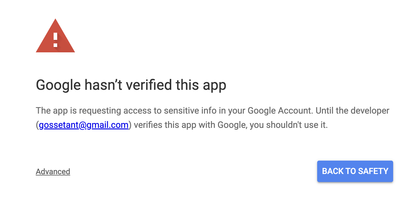 Choose Google account